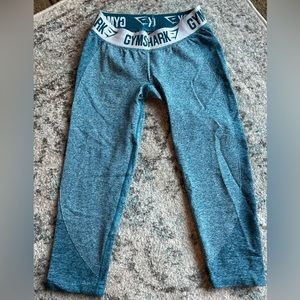 Gymshark flex cropped leggings dark turquoise